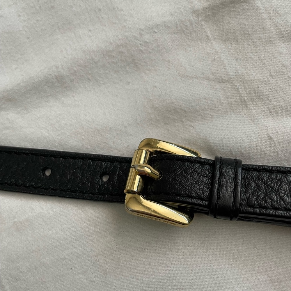 Michael Kors black leather bucket  purse. - Picture 5 of 6